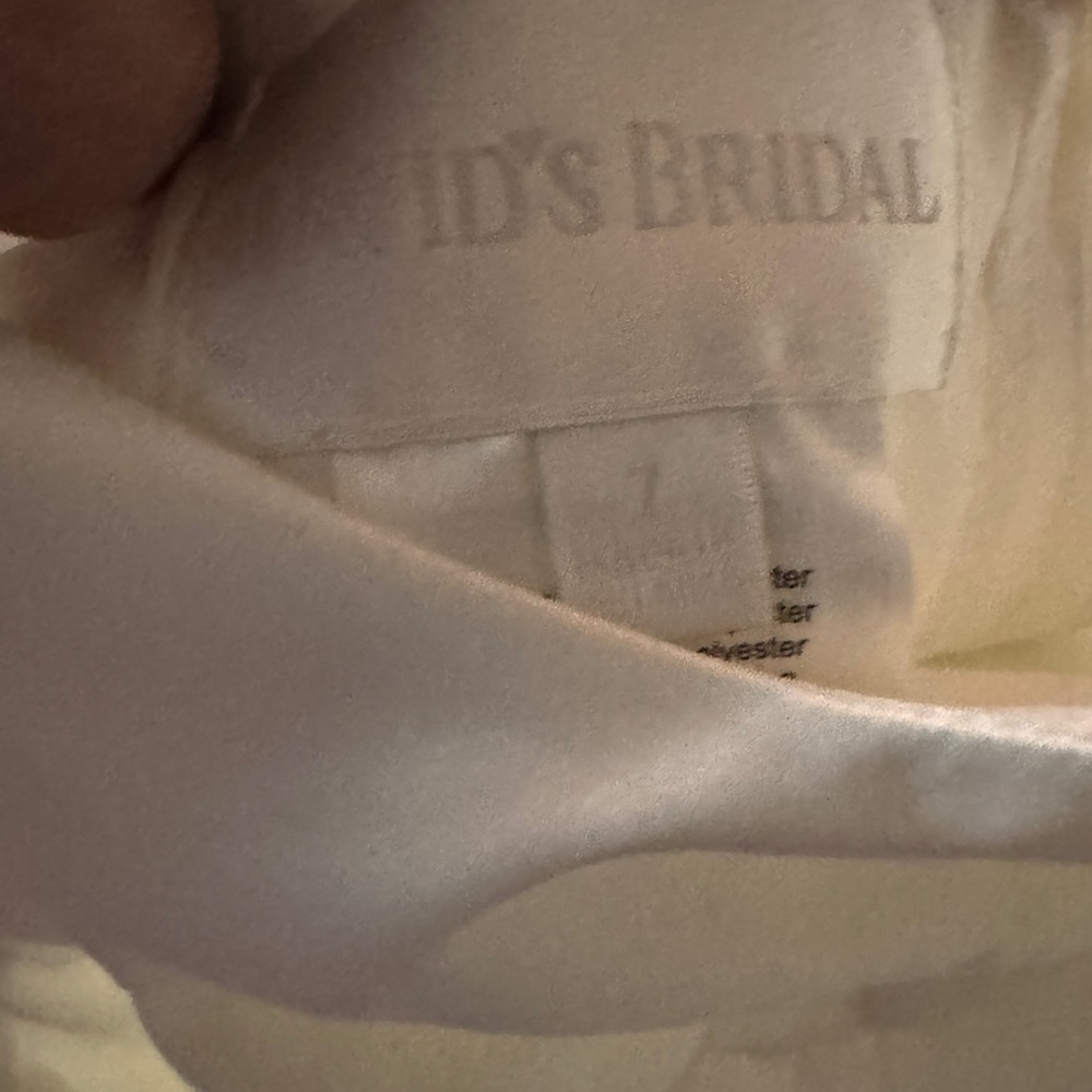 David's Bridal White A-line Sleeveless Dress size 7 - Picture 4 of 5